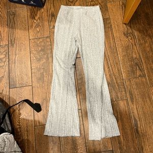 Grey cotton flair pants